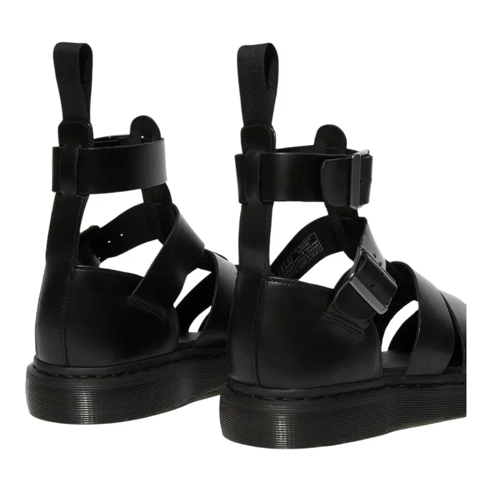 Dr Martens Geraldo Gladiator Sandals Black Leather Mens 10 Womens 11 EUC - Picture 6 of 11